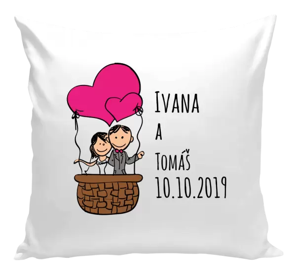 Polštář Balón se jmény