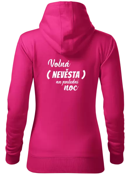 Dámská mikina Volná nevěsta na poslední noc
