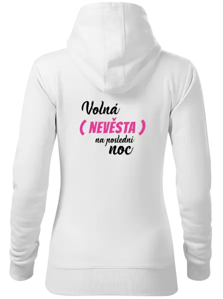 Dámská mikina Volná nevěsta na poslední noc