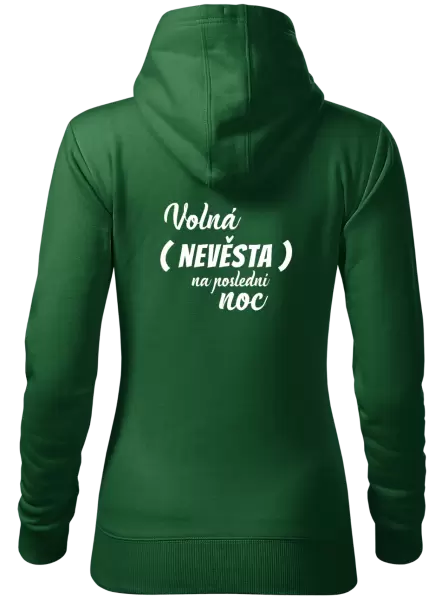 Dámská mikina Volná nevěsta na poslední noc