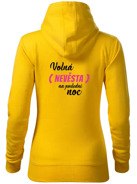 Dámská mikina Volná nevěsta na poslední noc