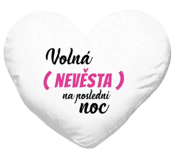 Polštář Volná nevěsta na poslední noc