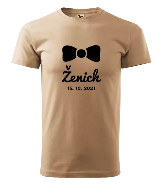 Pánské tričko Ženich s datem