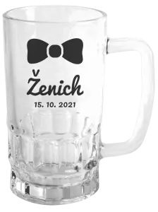 Půllitr Ženich s datem