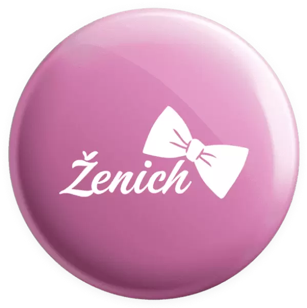 Placka Ženich s motýlkem