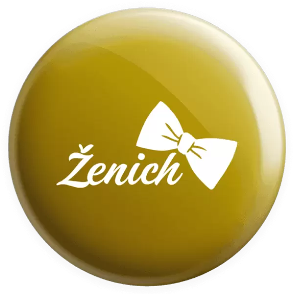 Placka Ženich s motýlkem