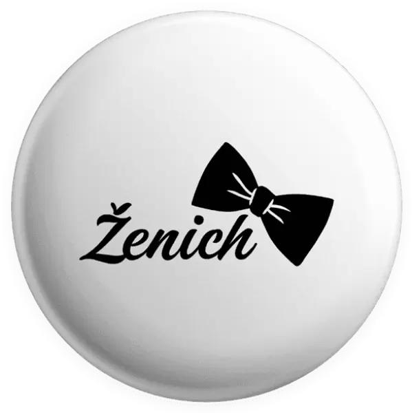 Placka Ženich s motýlkem