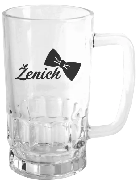 Půllitr Ženich s motýlkem
