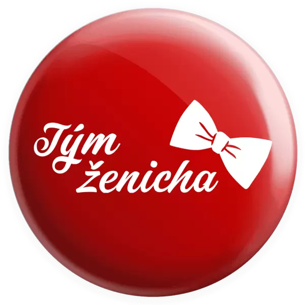 Placka Tým ženicha s motýlkem