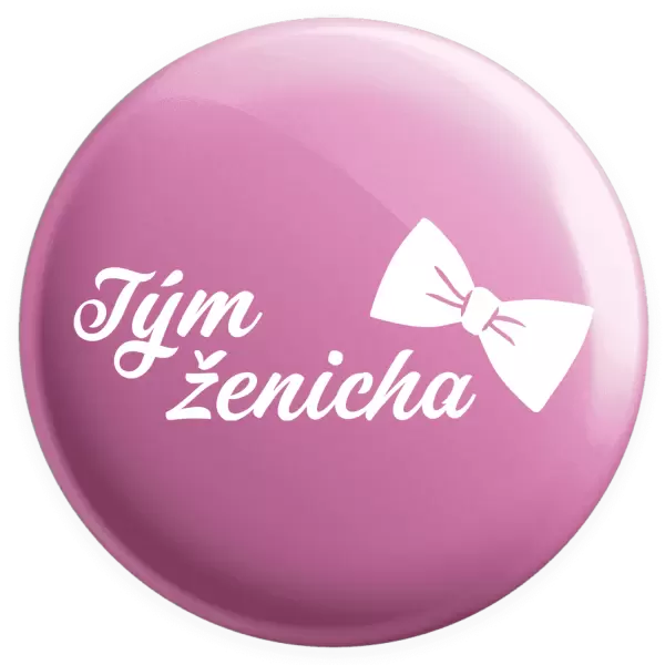 Placka Tým ženicha s motýlkem