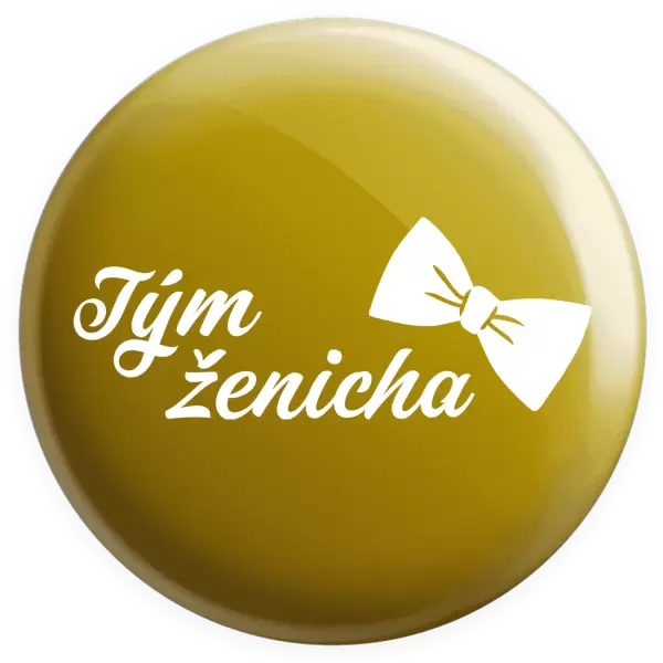 Placka Tým ženicha s motýlkem