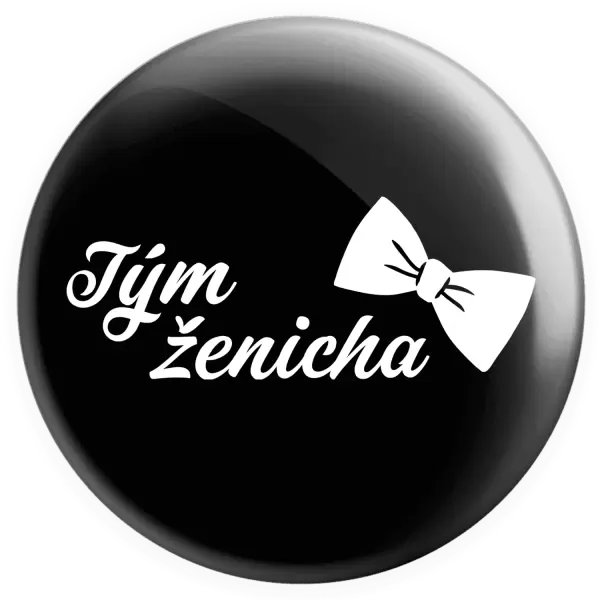 Placka Tým ženicha s motýlkem