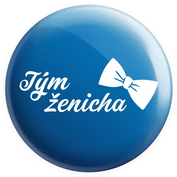 Placka Tým ženicha s motýlkem