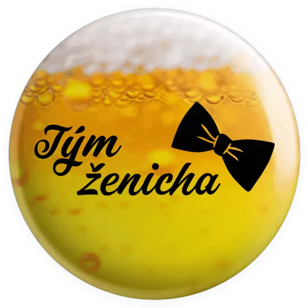 Placka Tým ženicha s motýlkem