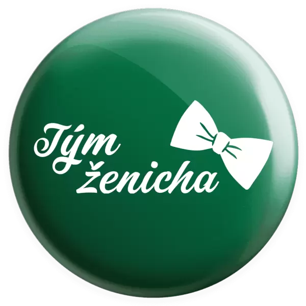 Placka Tým ženicha s motýlkem