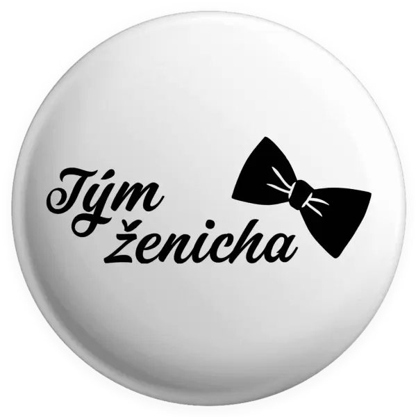 Placka Tým ženicha s motýlkem