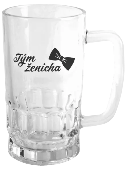 Půllitr Tým ženicha s motýlkem