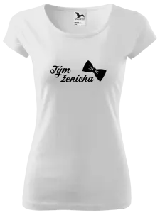 Dámské tričko Tým ženicha s motýlkem