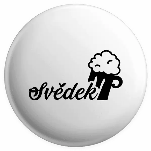 Placka Svědek s pivem