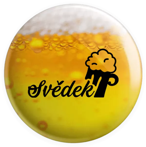 Placka Svědek s pivem