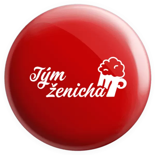 Placka Tým ženicha s pivem
