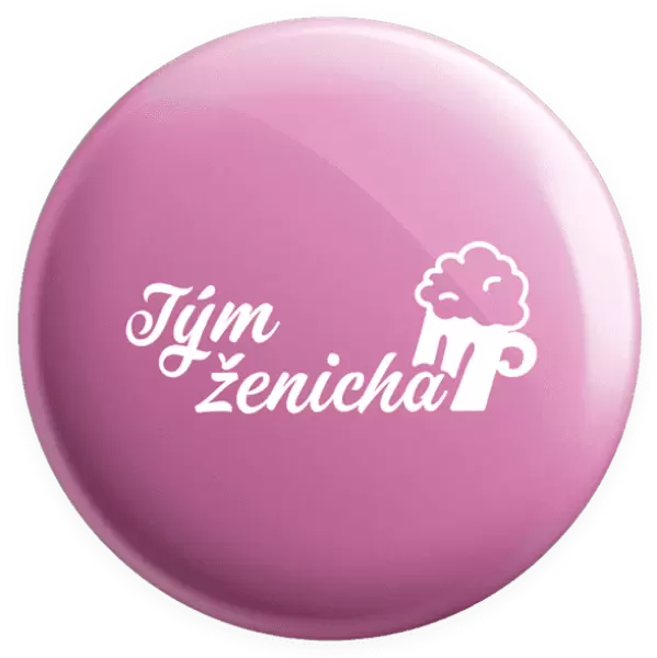 Placka Tým ženicha s pivem