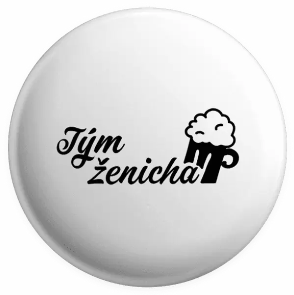 Placka Tým ženicha s pivem