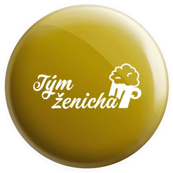 Placka Tým ženicha s pivem