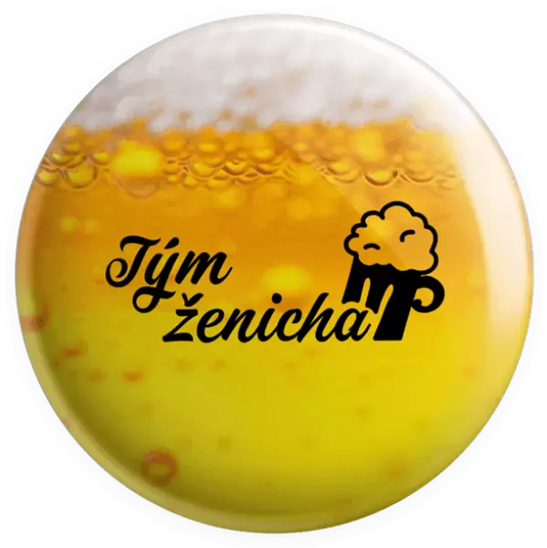 Placka Tým ženicha s pivem