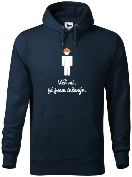 Pánská mikina Věř mi, já jsem inženýr