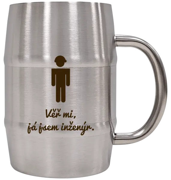 Nerezový chladicí půllitr Věř mi, já jsem inženýr