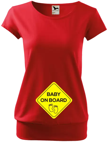 Těhotenské tričko Baby on board - značka