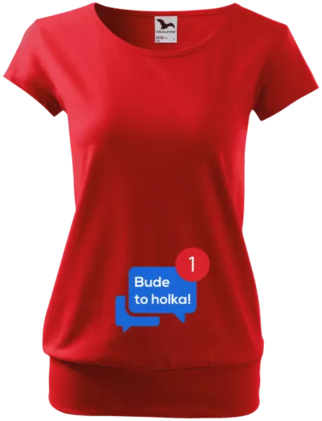 Těhotenské tričko Bude to holka!