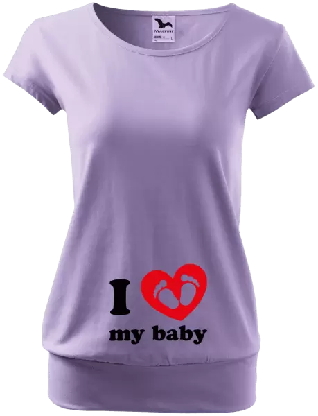 Těhotenské tričko I love my baby