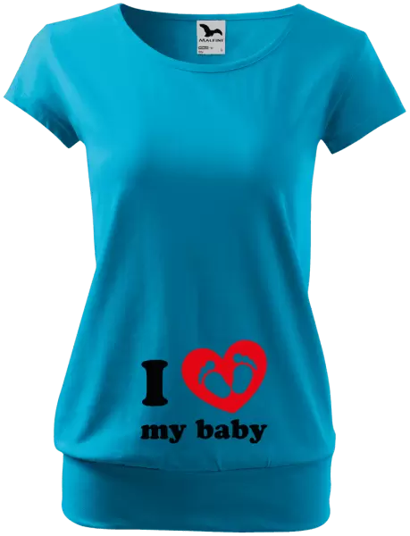 Těhotenské tričko I love my baby