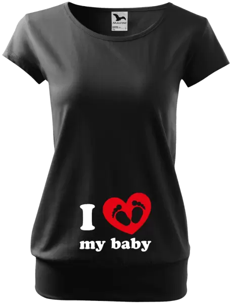Těhotenské tričko I love my baby