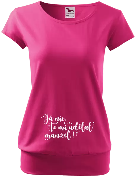 Těhotenské tričko Já nic, to mi udělal manžel!