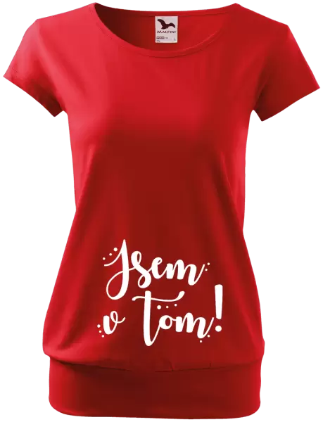 Těhotenské tričko Jsem v tom!