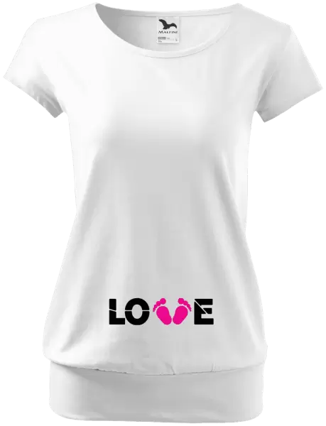 Těhotenské tričko LOVE nožičky