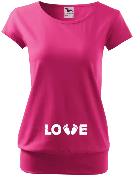 Těhotenské tričko LOVE nožičky