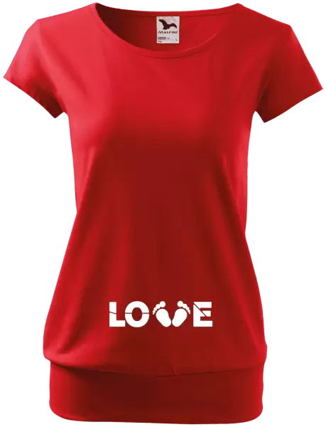 Těhotenské tričko LOVE nožičky