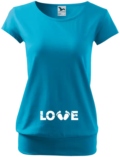 Těhotenské tričko LOVE nožičky