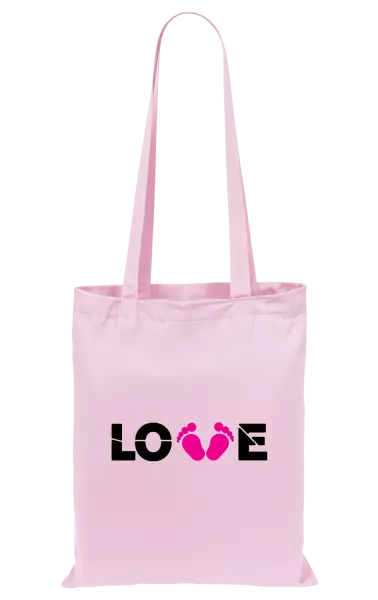 Látková taška LOVE nožičky