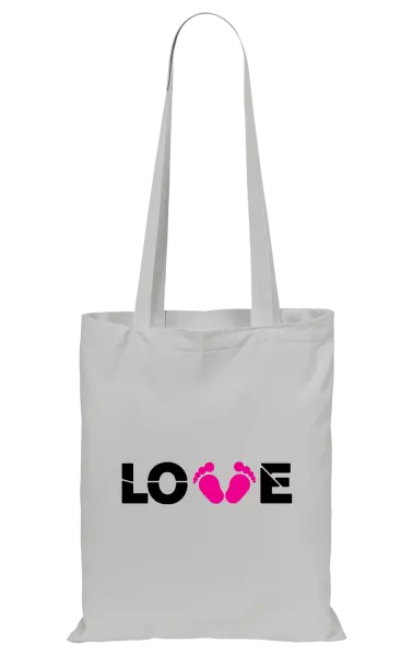 Látková taška LOVE nožičky