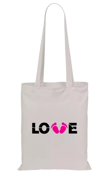 Látková taška LOVE nožičky