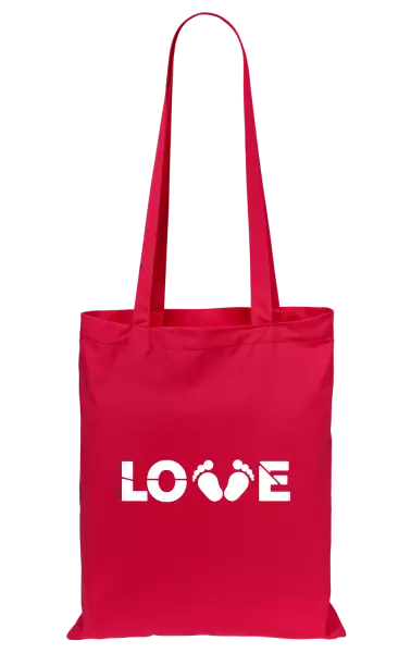 Látková taška LOVE nožičky