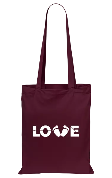 Látková taška LOVE nožičky