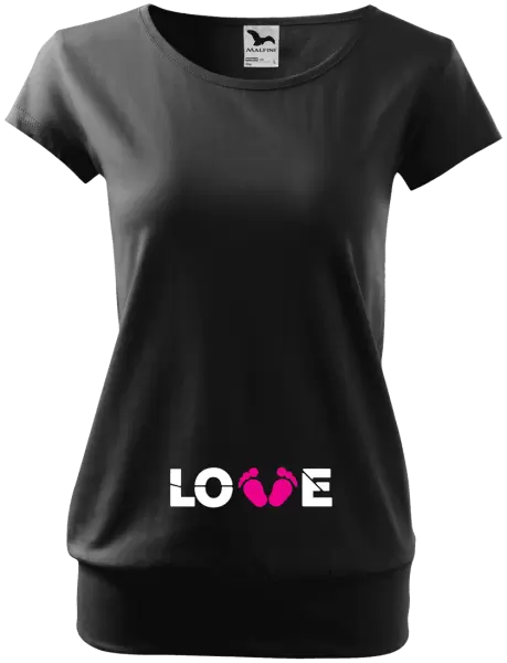 Těhotenské tričko LOVE nožičky