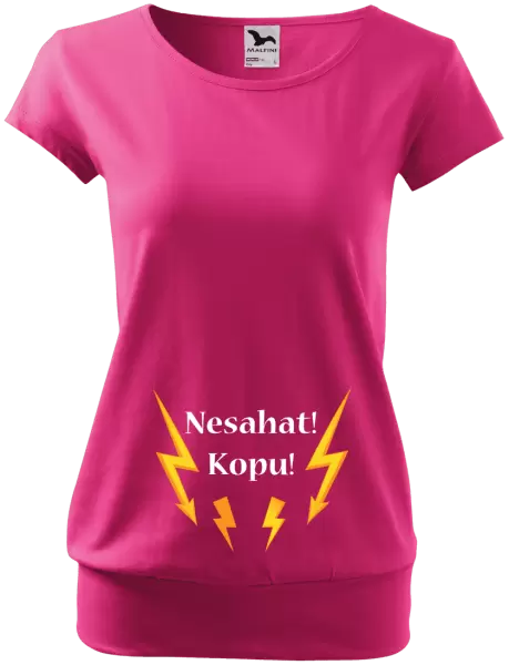 Těhotenské tričko Nesahat! Kopu!