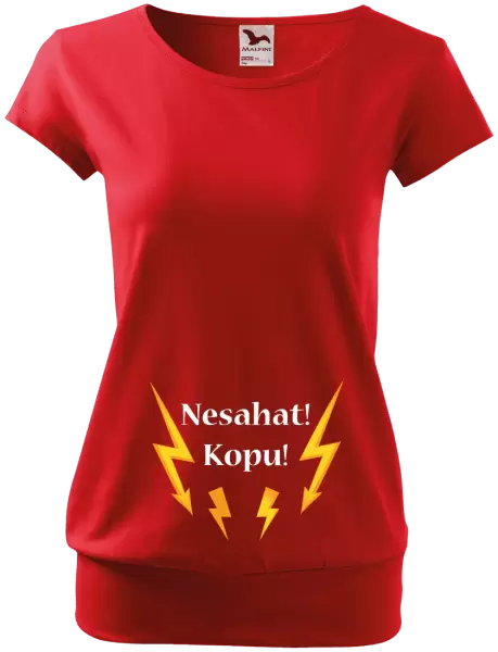 Těhotenské tričko Nesahat! Kopu!